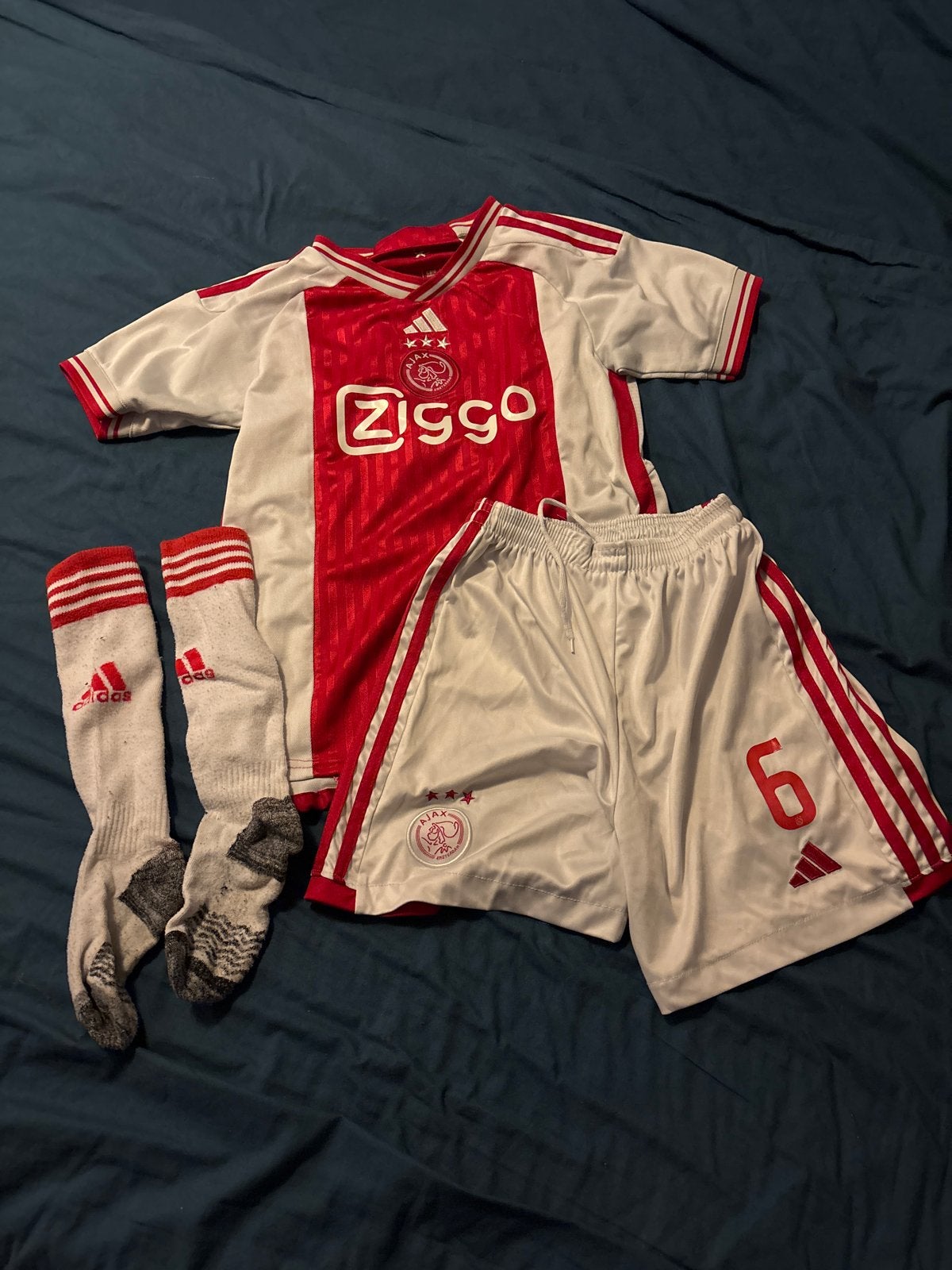 Ajax Thuis tenue Henderson Maat 140/146, Ophalen of Verzenden, Gebruikt, Jongen