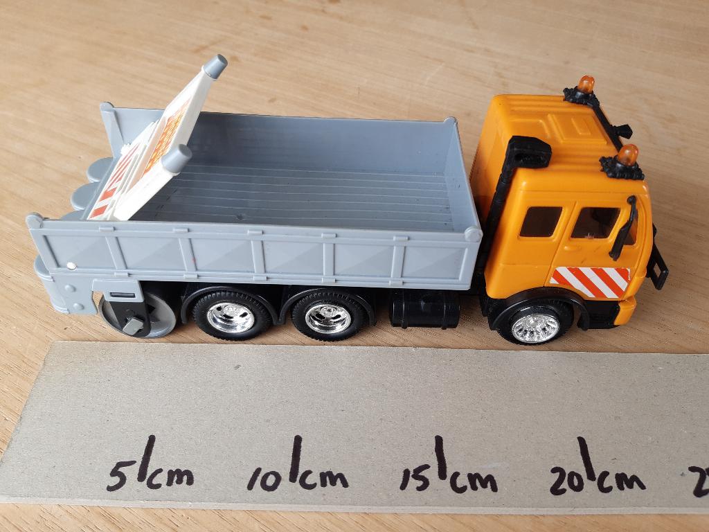 Speelgoedauto Werkwagen Onderhoudsvrachtwagen Oranje 23 cm, Ophalen of Verzenden, Gebruikt