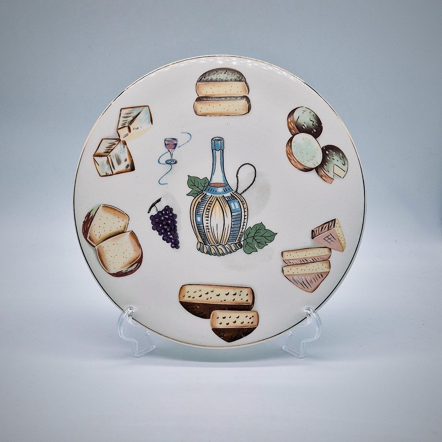 Frans Kaasplateau met Glazuur en Kaasdecoraties, Ophalen of Verzenden