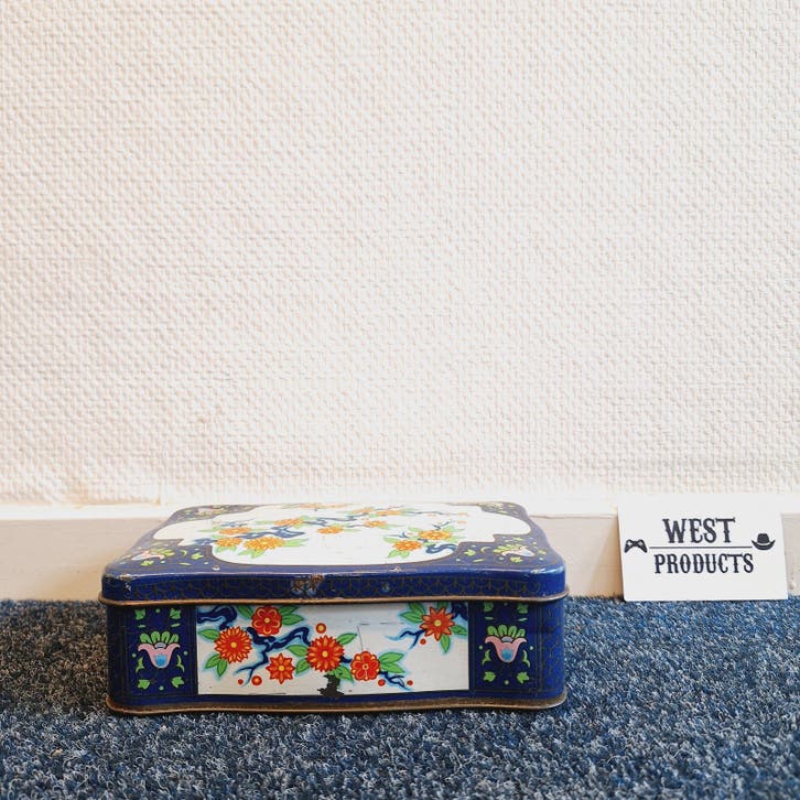 Vintage Oosters Blik met Bloemen