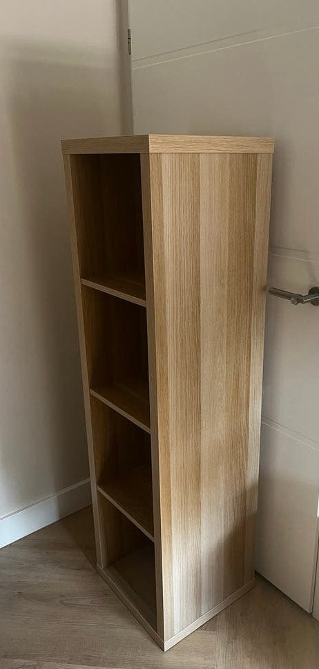 IKEA Kallax open kast 4 vakken eiken effect 42x147cm, Ophalen, Met plank(en), Minder dan 50 cm, 100 tot 150 cm