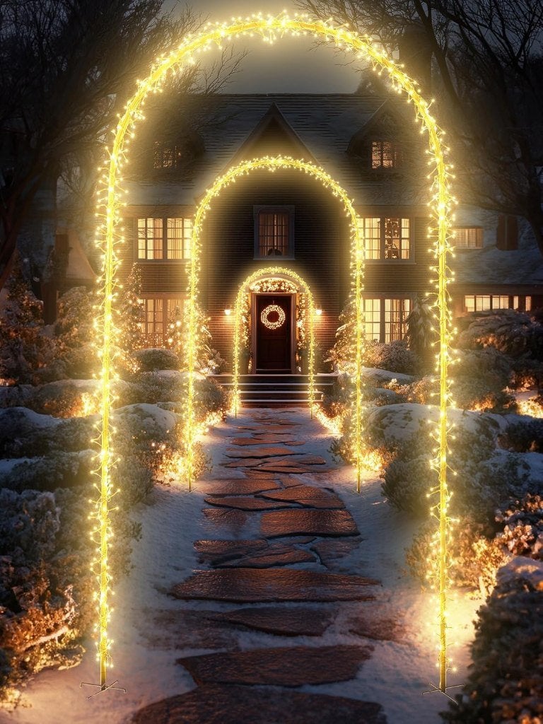 LED Verlichte Kerstboog Huwelijksboog 360 Led 10 Modi 2.3m, Diversen, Kerst, Ophalen of Verzenden, Nieuw