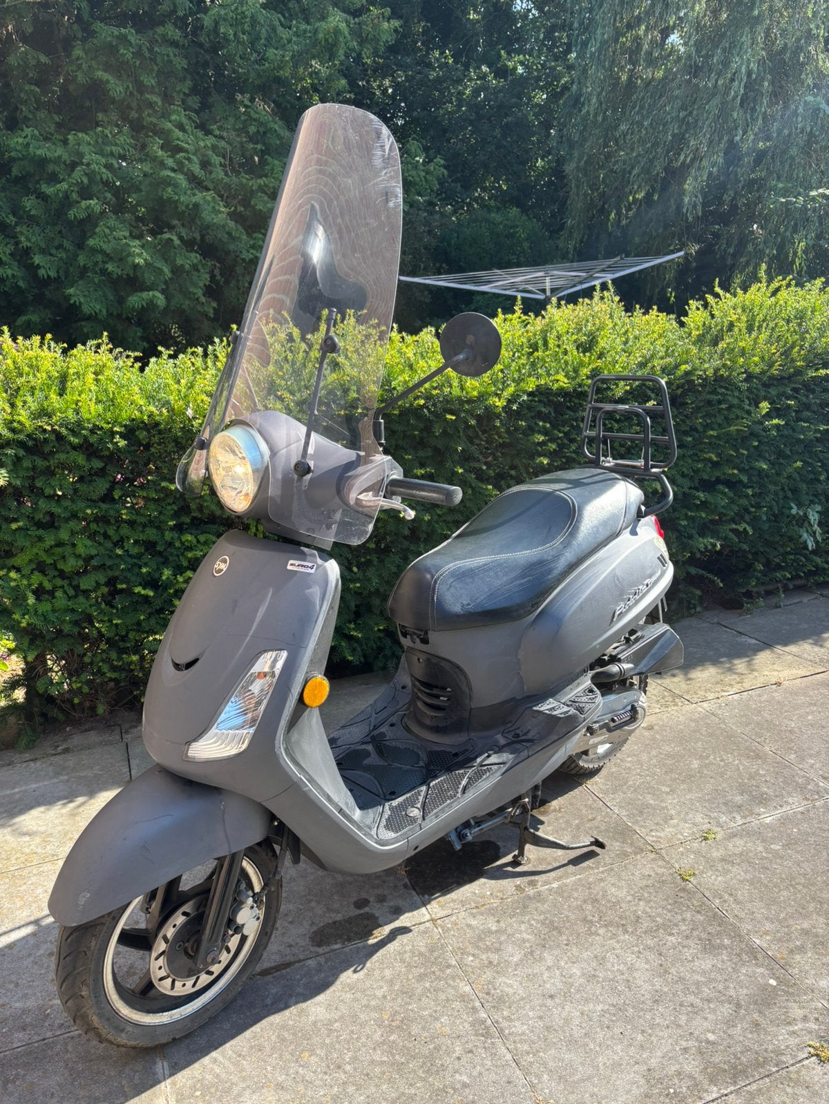 SYM Fiddle 2 Mat grijs Geel kenteken, Fietsen en Brommers, Scooters | SYM, Ophalen, Gebruikt, Maximaal 45 km/u, Benzine
