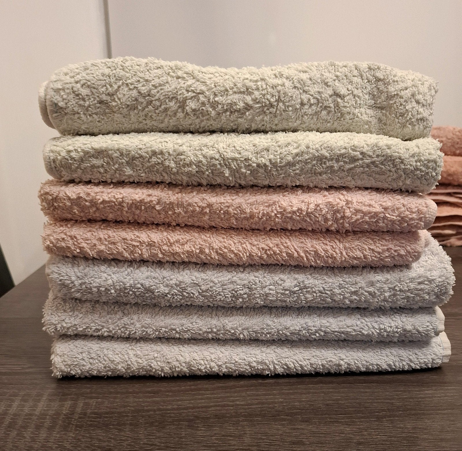 Set van 7 handdoeken, Ophalen of Verzenden, Gebruikt, Overige kleuren, Handdoek