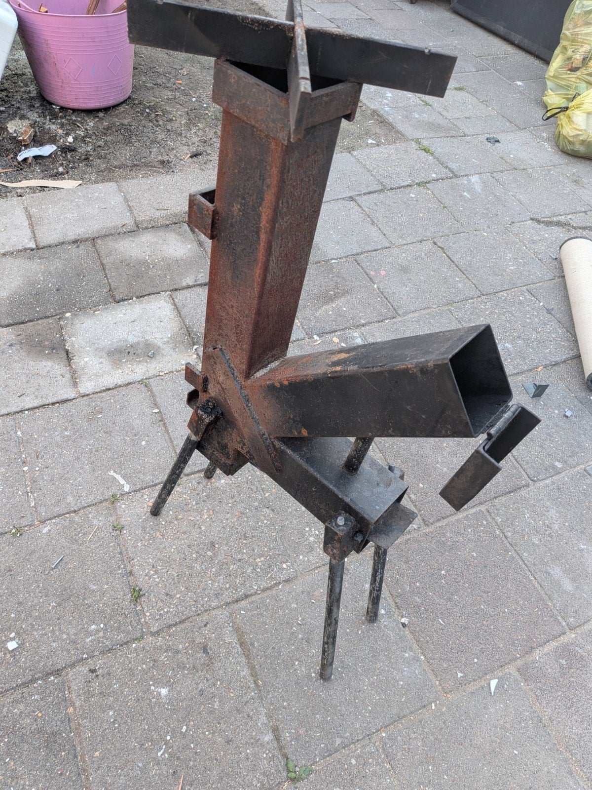 Robuuste Rocket Stove - Ideaal voor buiten koken, Tuin en Terras, Ophalen of Verzenden