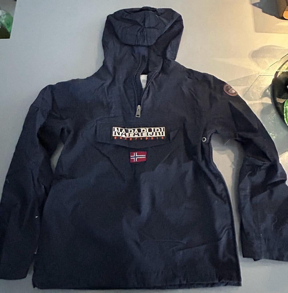 Napapijri coole tussenjas maat 164 (valt als 162), Kleding | Heren, Jassen | Zomer, Gedragen, Overige maten, Blauw, Ophalen of Verzenden