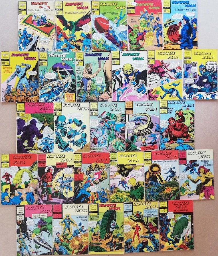 Zwarte Valk, diverse oude Nederlandse comics., Boeken, Meerdere comics, Ophalen, Gelezen, Europa