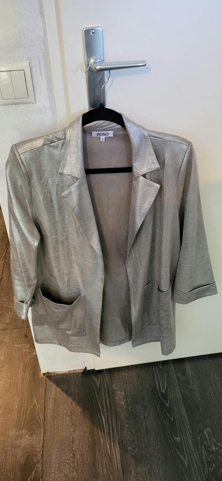 blazer zilver merk Zoso, Kleding | Dames, Jasjes, Kostuums en Pakken, Ophalen of Verzenden, Zo goed als nieuw, Maat 38/40 (M)