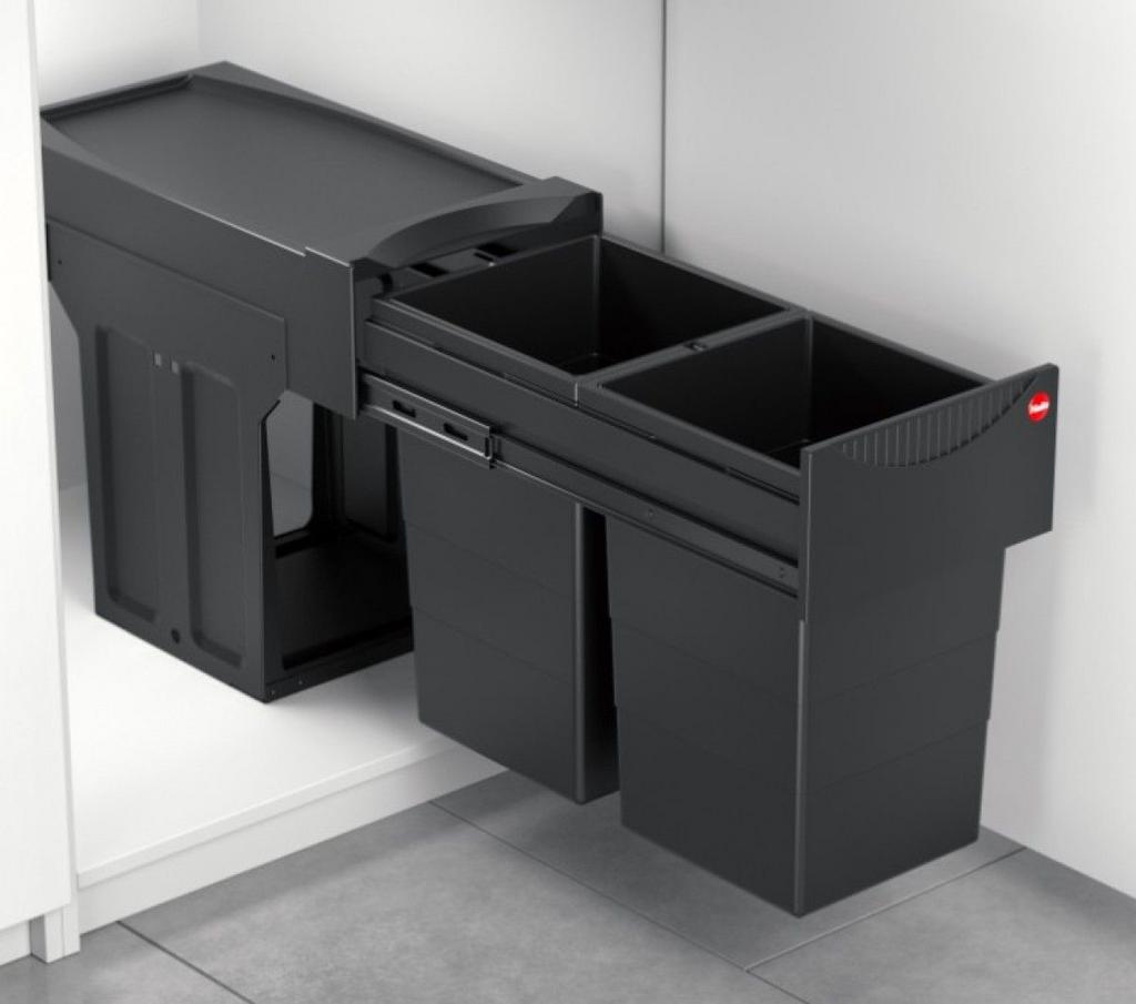 ❤️ HAILO AS Tandem 15/15 prullenbak 30L uitschuifbaar inbouw, Huis en Inrichting, Keuken | Keukenbenodigdheden, Overige typen