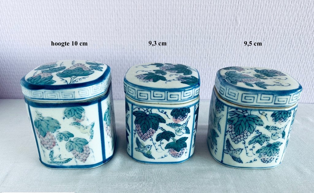 3x Gemberpot Dekselpot ca 10h Ongemerkt Vintage, Ophalen