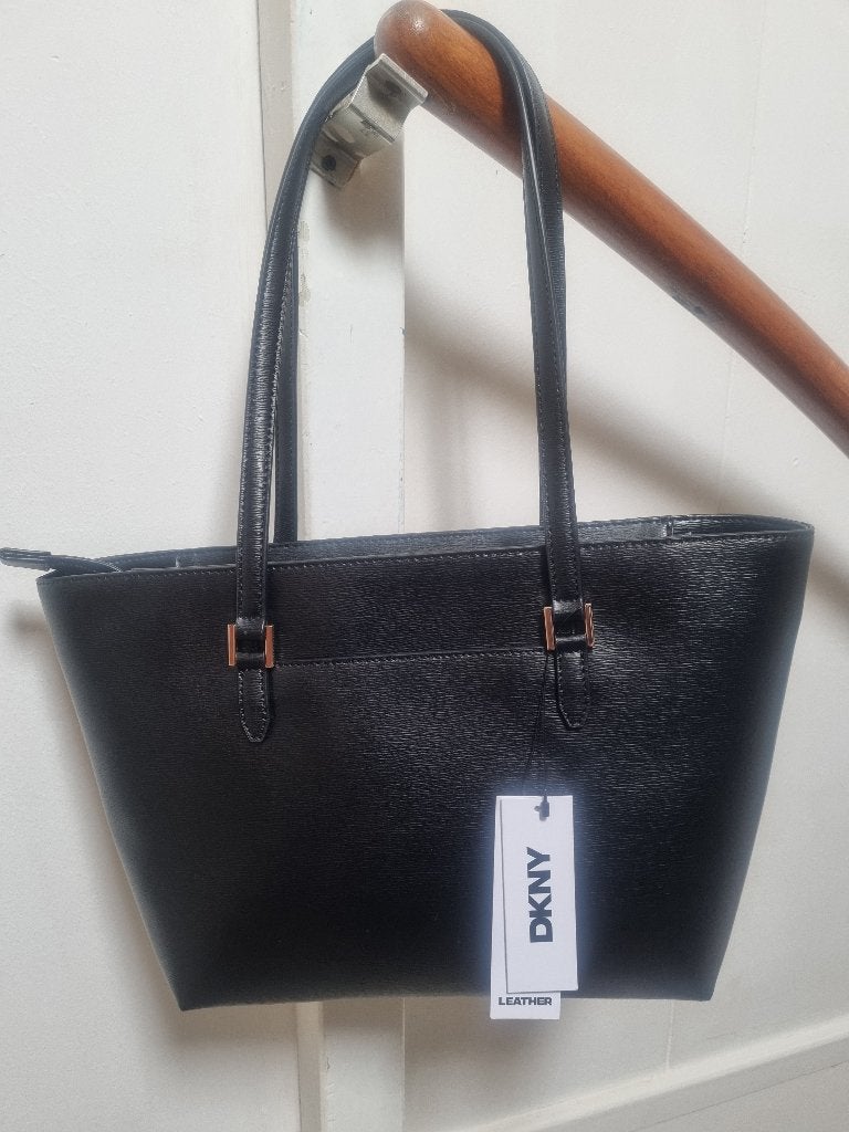 DKNY ZWART LEDER TAS NIEUW, Ophalen of Verzenden, Nieuw, Zwart