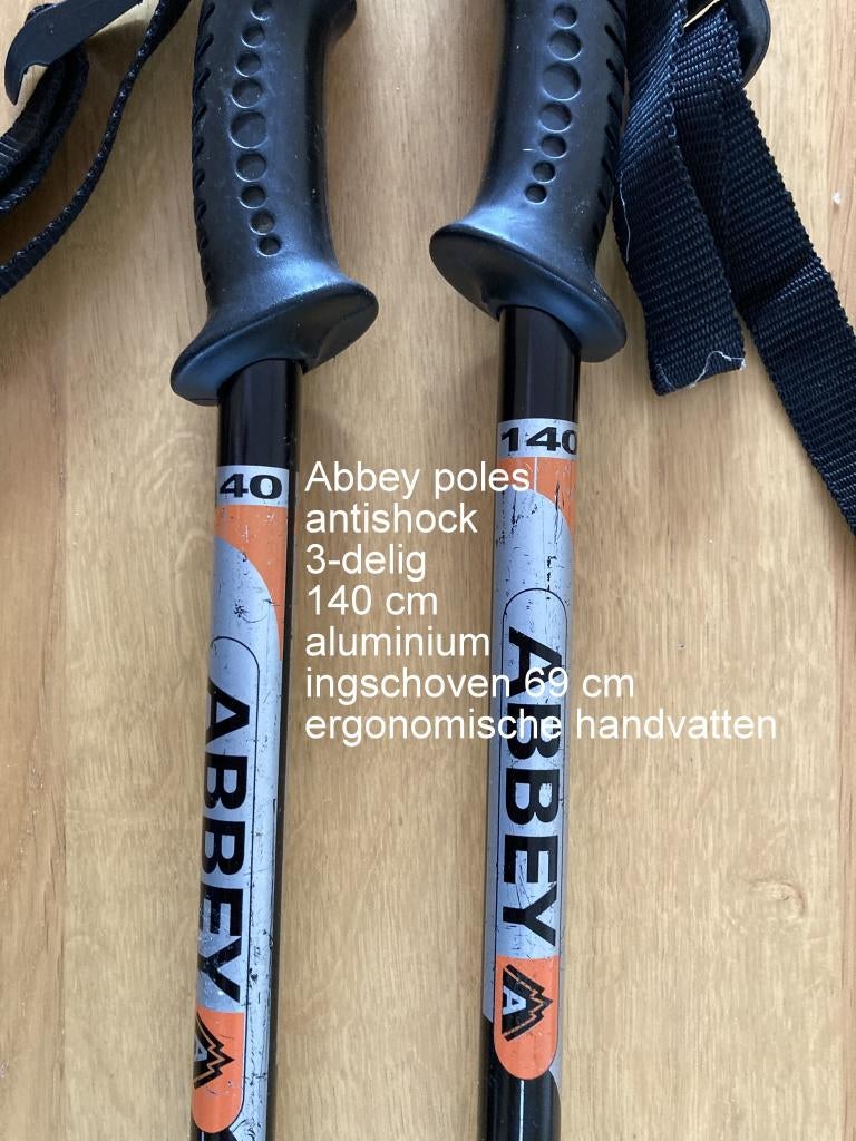 Abbey trekking of hiking poles 3-delig, Ophalen of Verzenden, Gebruikt, Wandelstok