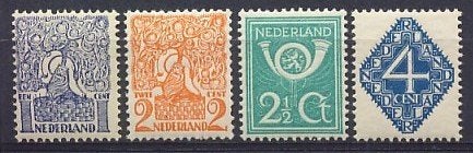 Nederland NVPH nr 110/3 ongebruikt Div. voorstellingen 1923, Ophalen of Verzenden, T/m 1940, Postfris