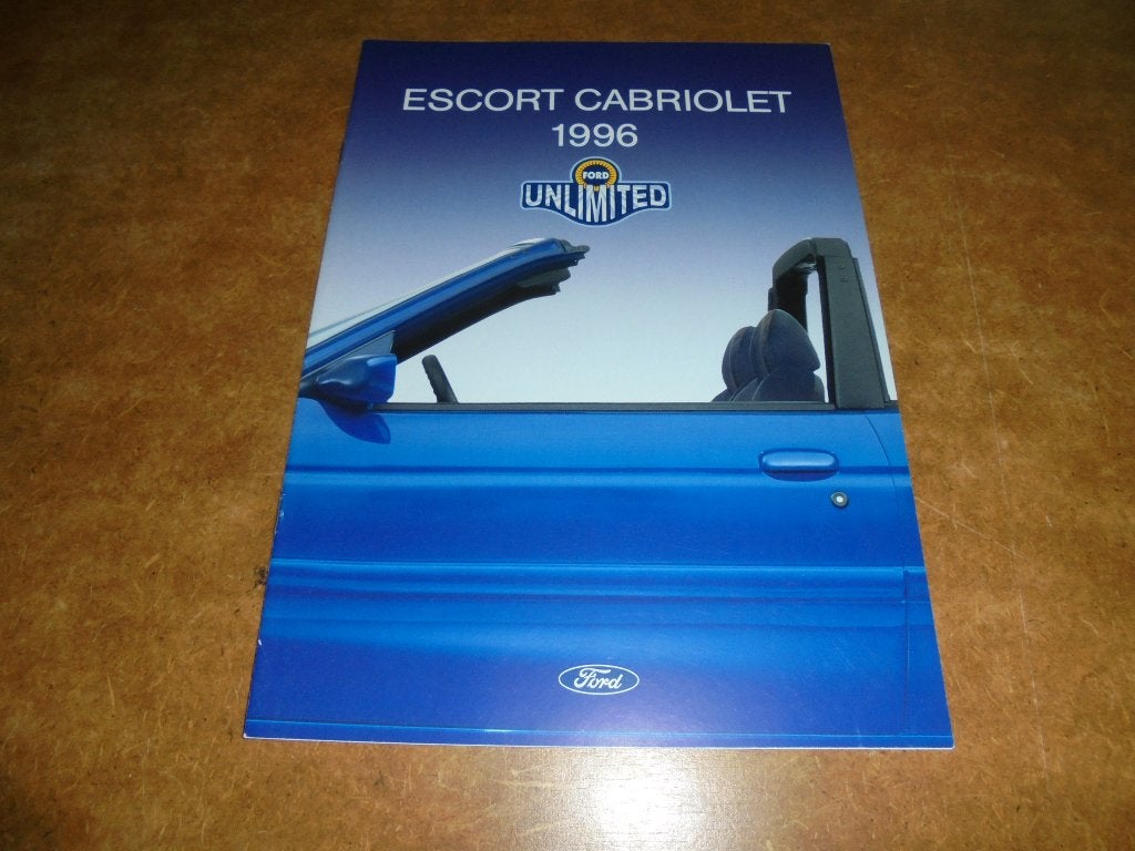brochure Ford Escort Cabriolet  1996, Ophalen of Verzenden, Nieuw, Ford