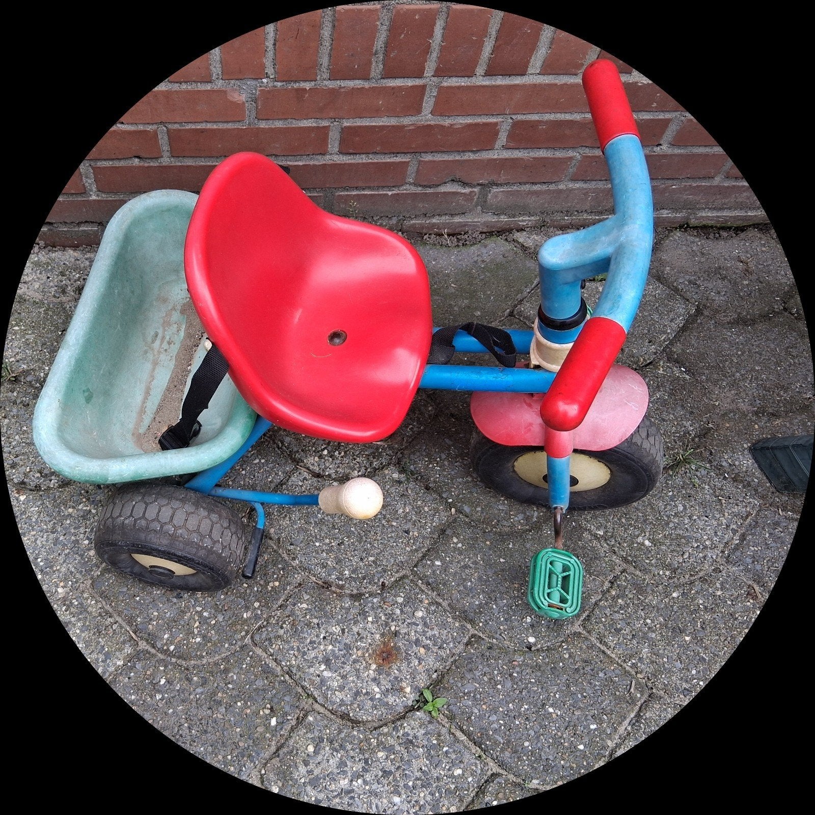 Driewieler kinderfiets met laadbakje, Ophalen, Gebruikt
