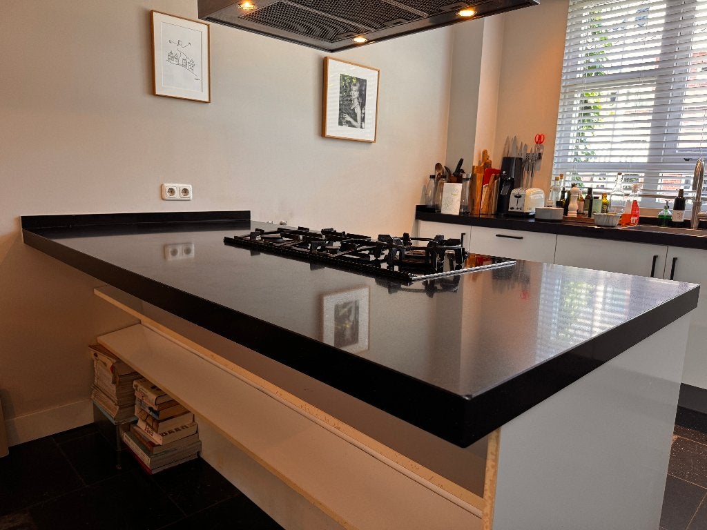 BRUYNZEEL KEUKEN MET SIEMENS APP  EN GRANIETEN BLAD -  2008, Ophalen, Gebruikt, U-keuken, Wit