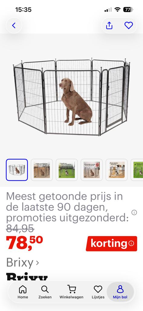 Brixy hondenren 8 panelen, Ophalen, Zo goed als nieuw