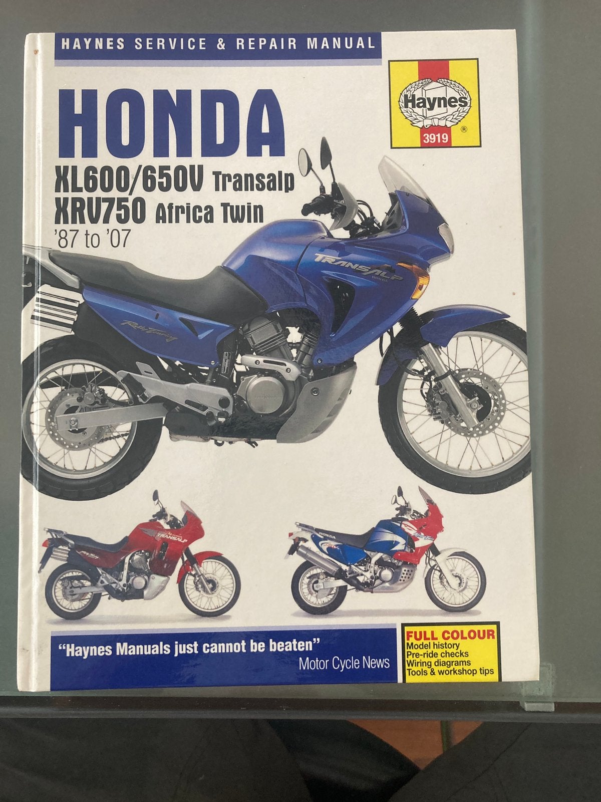 Werkplaats handboek honda Africa twin, Ophalen, Honda