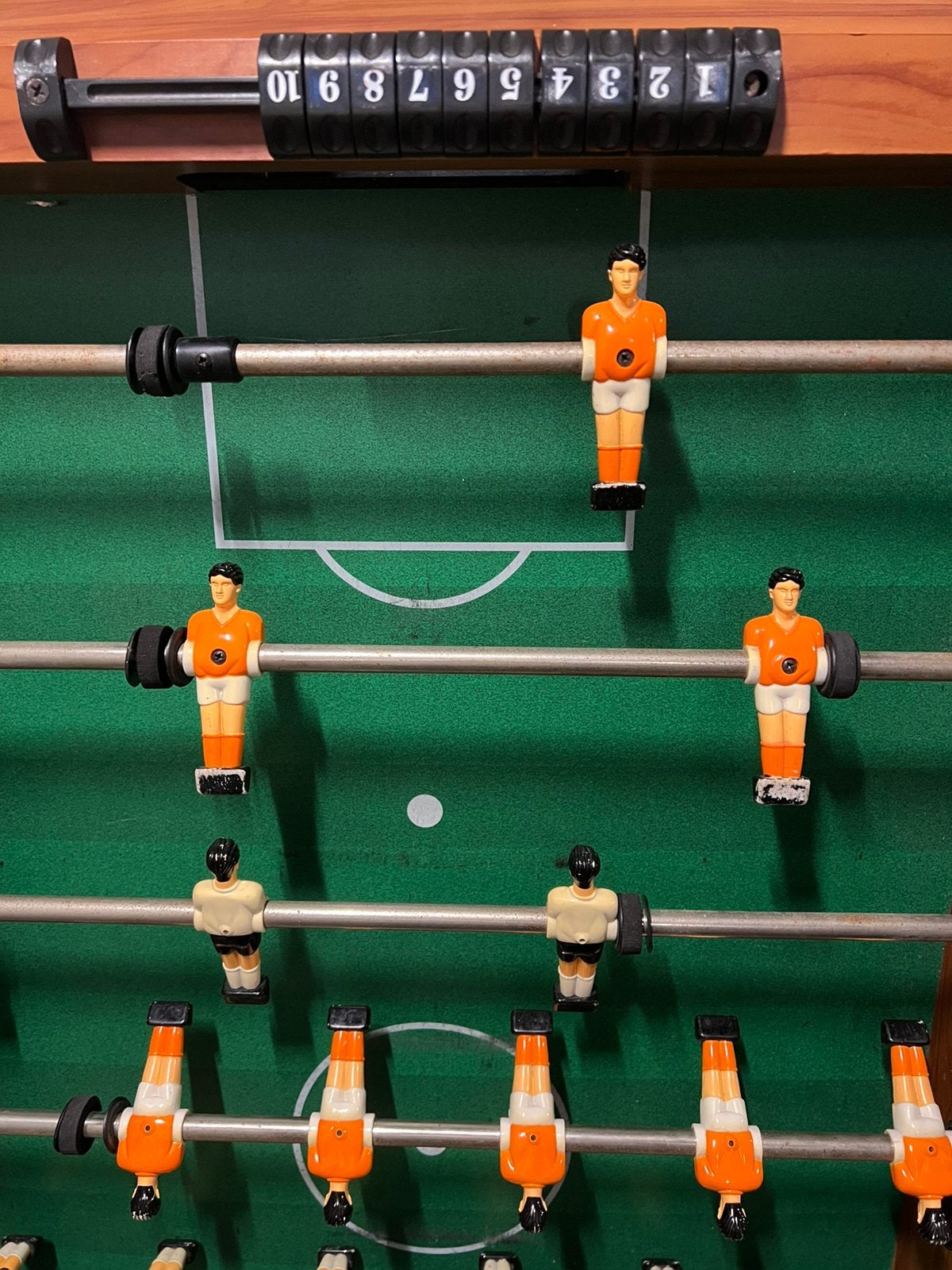 Tafelvoetbal van hout, Ophalen, Gebruikt