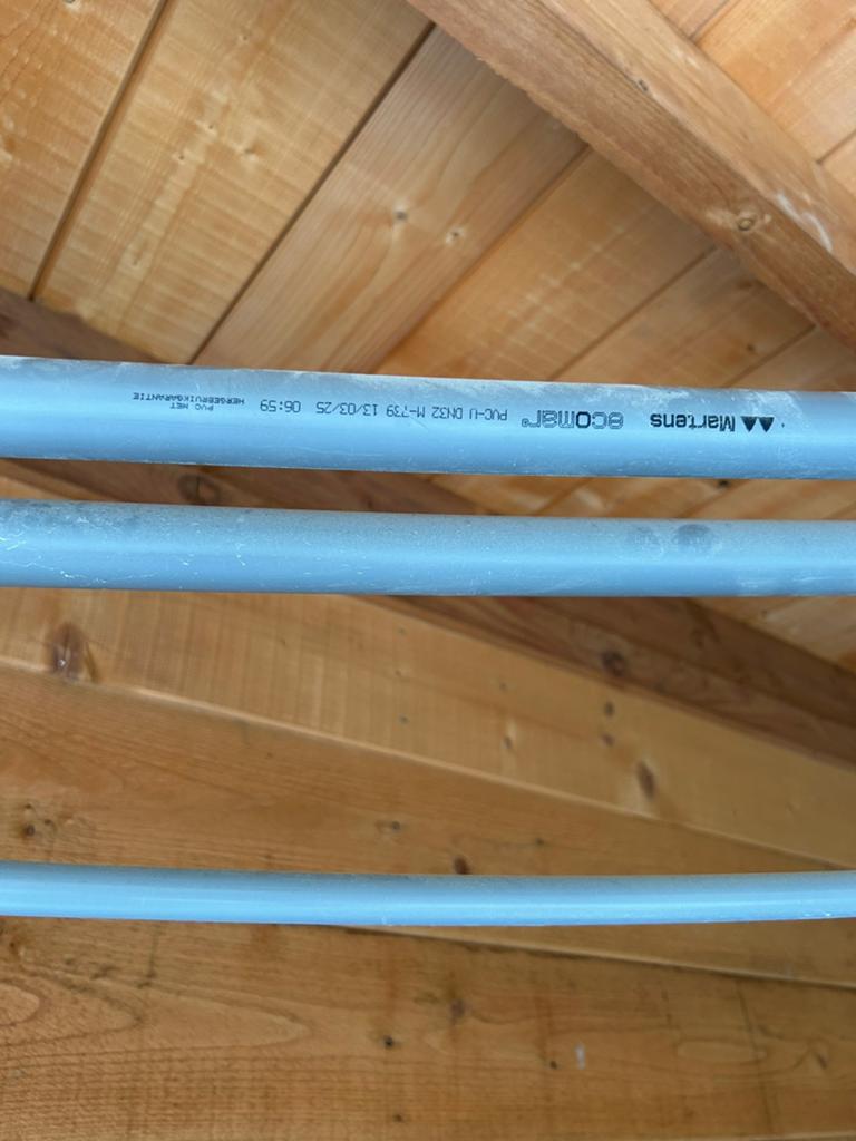 Pvc 4 meter 0.32 cm, Doe-het-zelf en Verbouw, Buizen en Afvoer, Ophalen, Zo goed als nieuw, Pvc, 80 mm of meer