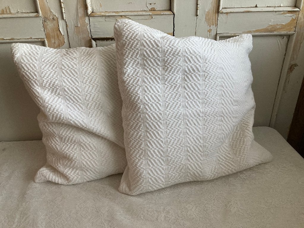 Witte kussens of kussenhoesjes, Huis en Inrichting, Afneembare hoes, Gebruikt, Wit, Vierkant