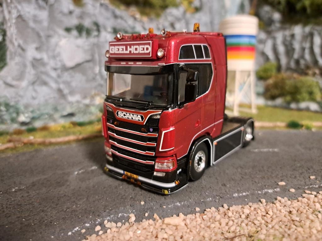 WSI Scania Geelhoed 01-3730, Hobby en Vrije tijd, Modelauto's | 1:50, Ophalen of Verzenden, Nieuw, Bus of Vrachtwagen, Wsi