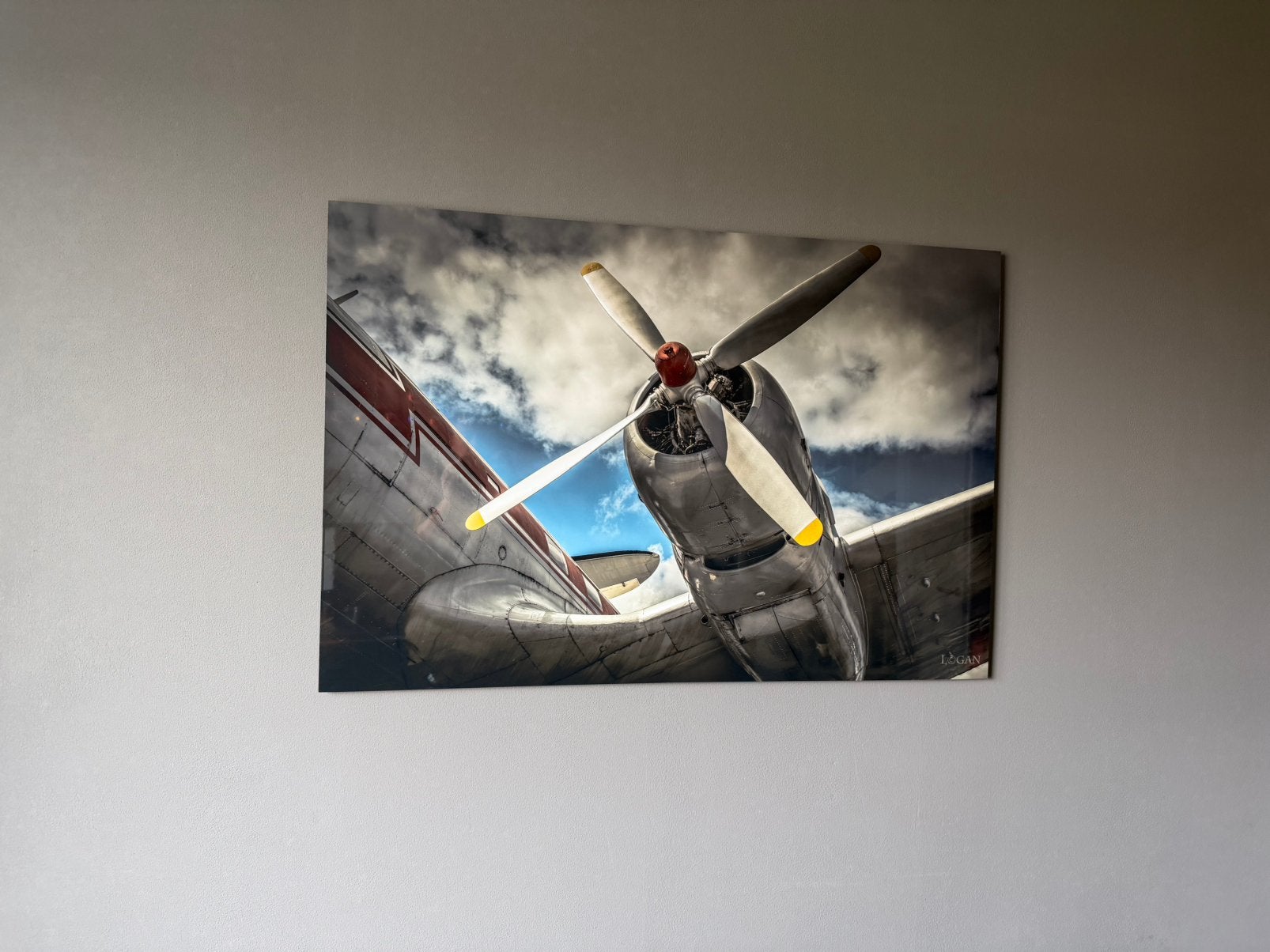 Prachtig aluminium schilderij vliegtuig, Ophalen