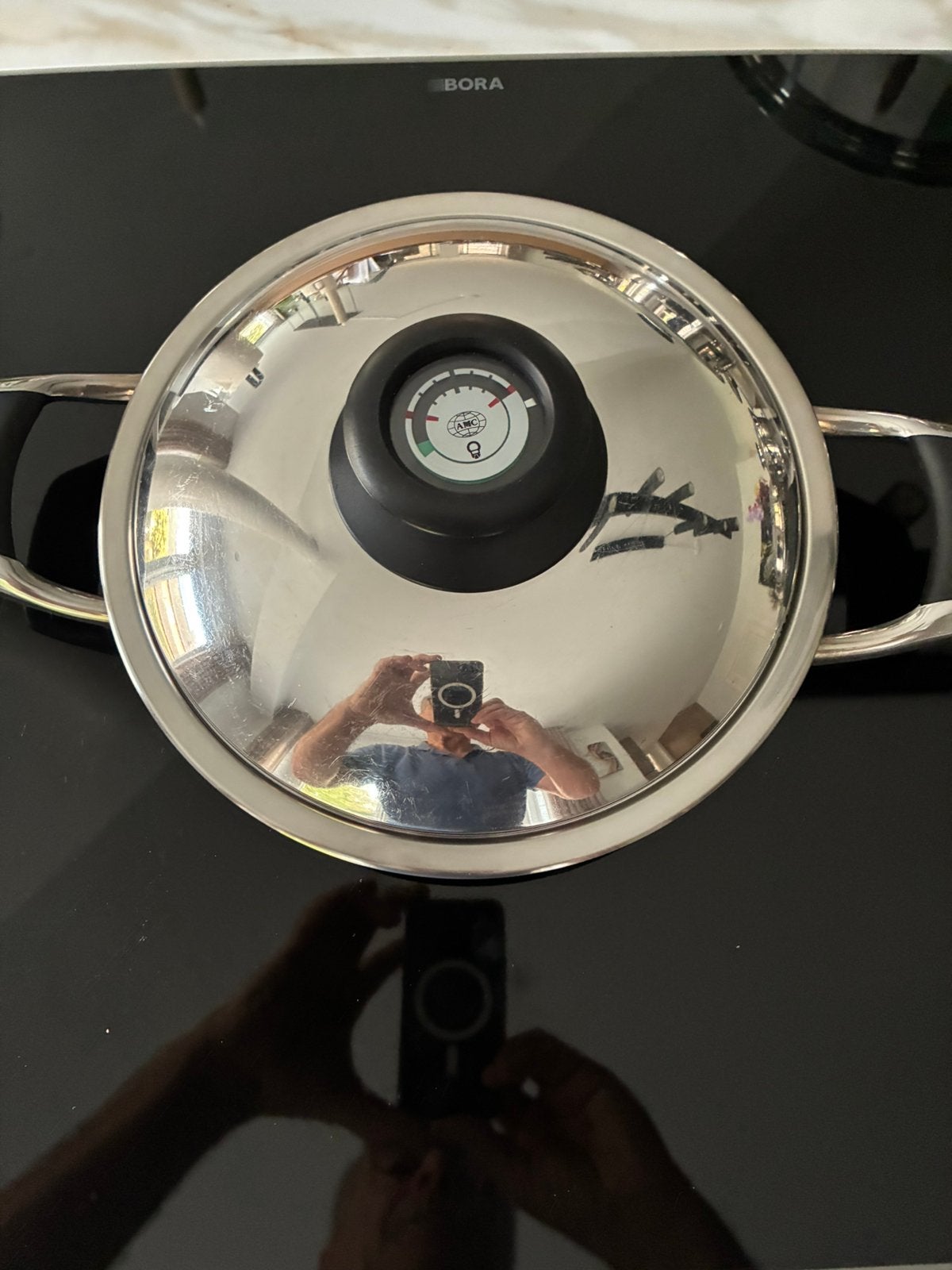AMC griddle platte pan 24 cm 1,4 liter softline, Gebruikt, Braadpan, Ophalen of Verzenden, AMC