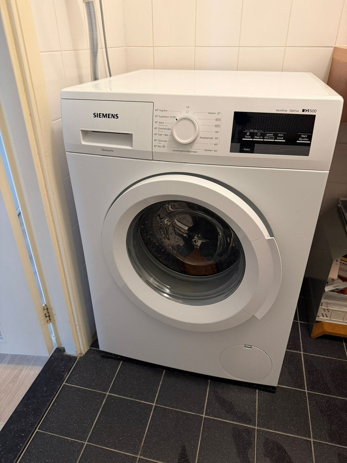 Siemens iQ500 iSensoric wasmachine, Witgoed en Apparatuur, Wasmachines, Ophalen, Minder dan 85 cm, Zo goed als nieuw, 1200 tot 1600 toeren