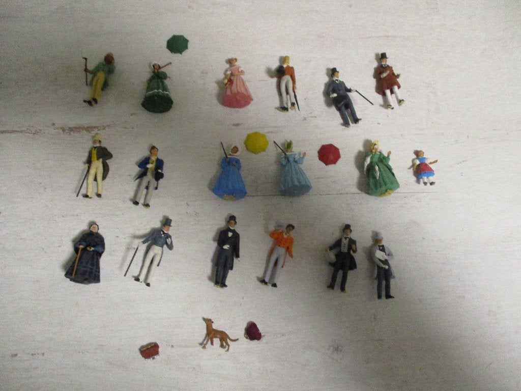 Märklin figuren 24x Tijdperk 1 Schaal 1:32, Gelijkstroom of Wisselstroom, Brug, Tunnel of Gebouw, Ophalen of Verzenden, Zo goed als nieuw