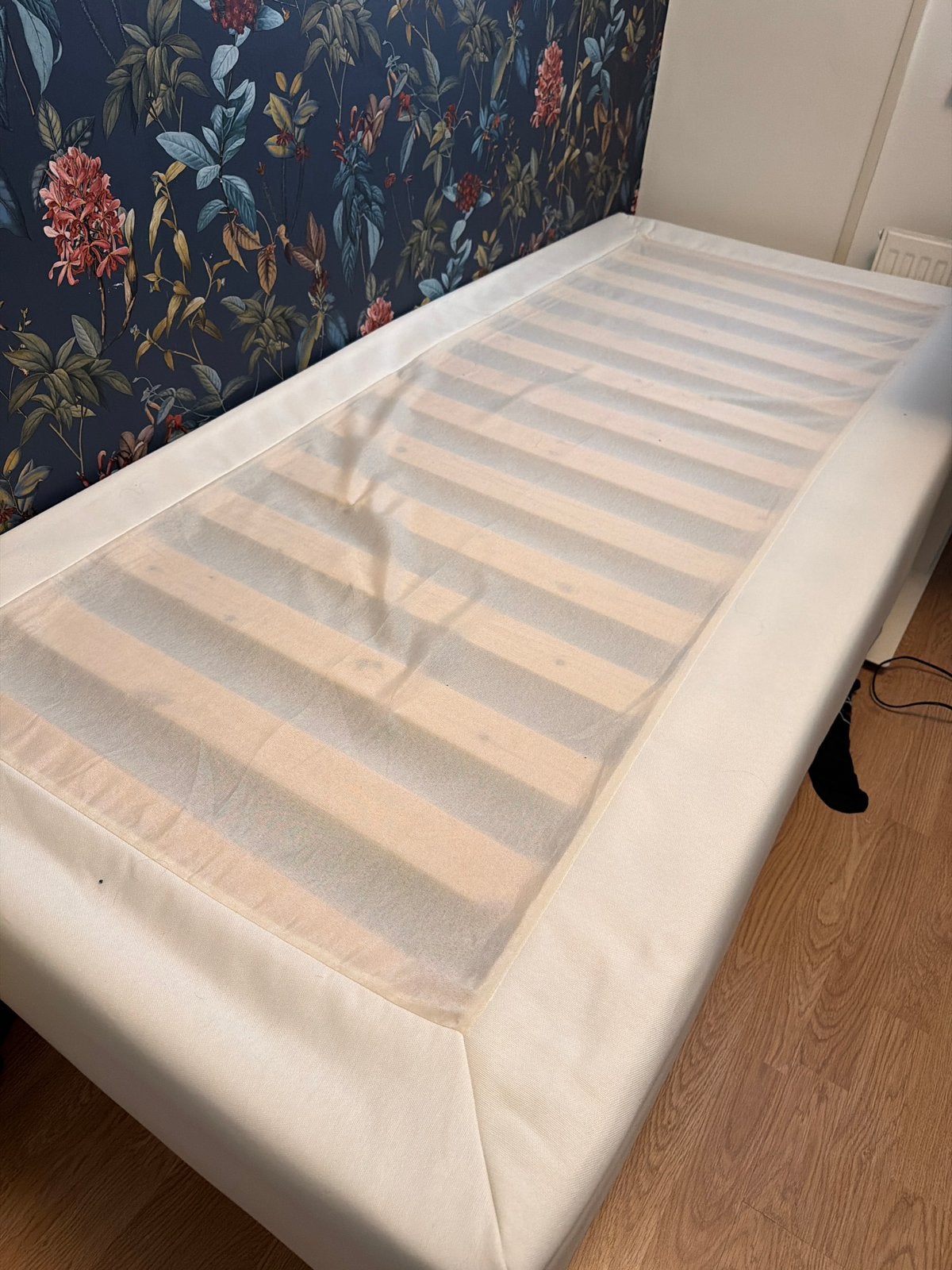 IKEA ESPEVÄR Onderstel met BOKSPRING lattenbodem, Ophalen, 90 cm, Eenpersoons, Wit