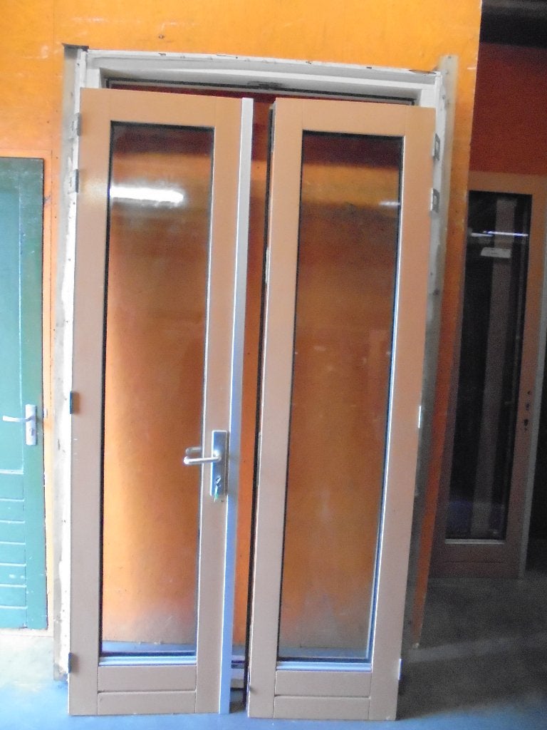 3 gelijke sets openslaande tuindeuren dubbelglas met kozijn, Ophalen, Glas, 120 cm of meer, 215 cm of meer
