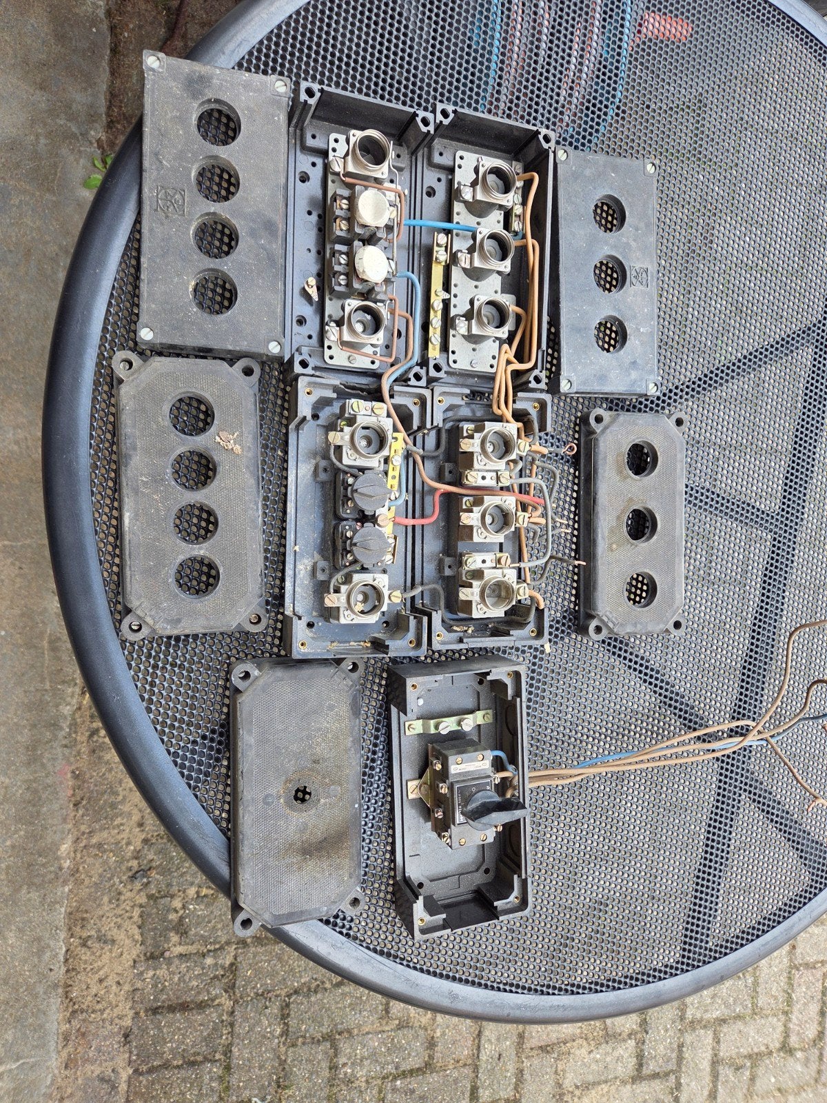 Oude Groepenkast Onderdelen - Elektrische Componenten, Ophalen, Gebruikt, Overige merken, Groepenkast