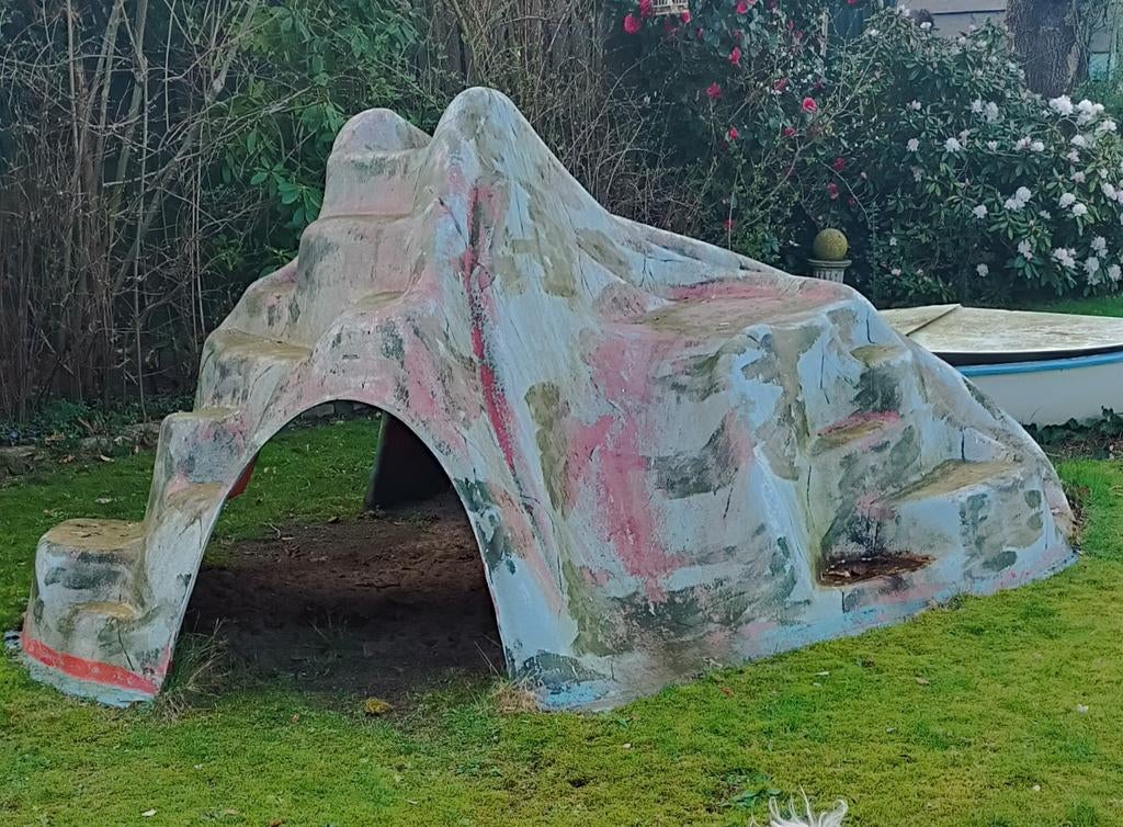 Grote Klimrots met Glijbanen of Schuilplaats geit/schaap, Ophalen, Nieuw, Hout