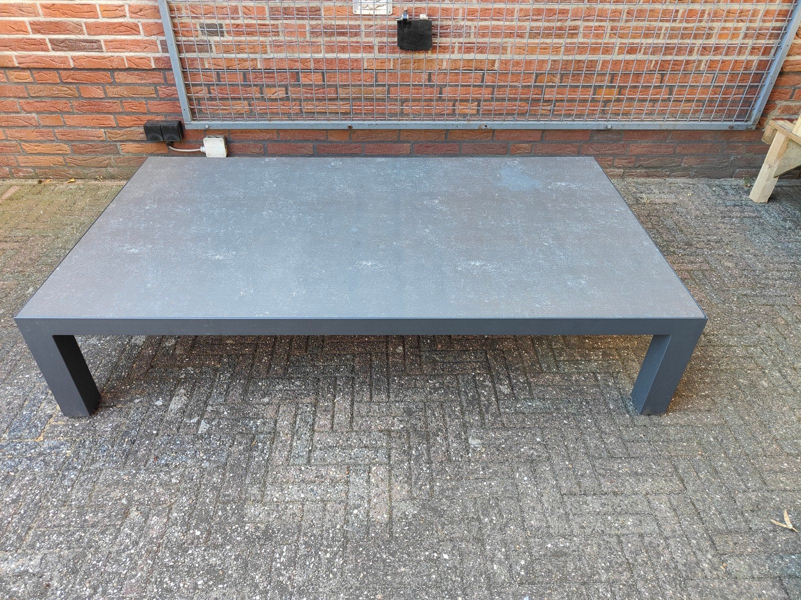 Rechthoekige tuintafel, Ophalen, Gebruikt, Rechthoekig, Metaal