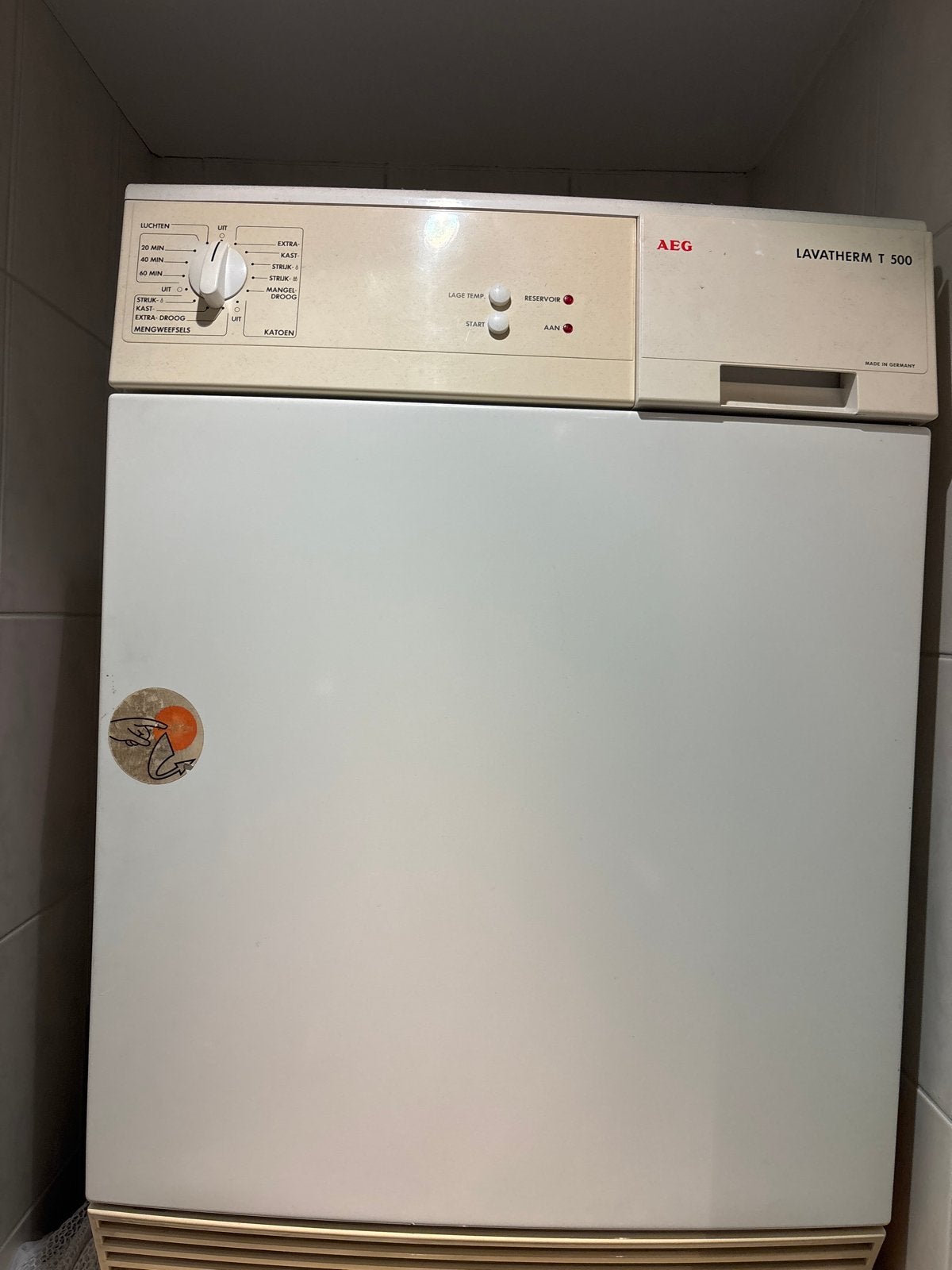 AEG Lavatherm T 500-W Wasdroger, Ophalen, 6 tot 8 kg, Zo goed als nieuw, Voorlader
