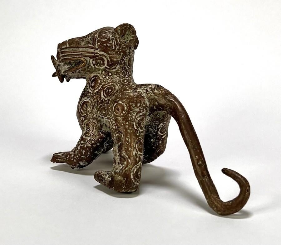 609. Benin beeld, luipaard - Nigeria, midden 20e eeuw, Antiek en Kunst, Ophalen of Verzenden