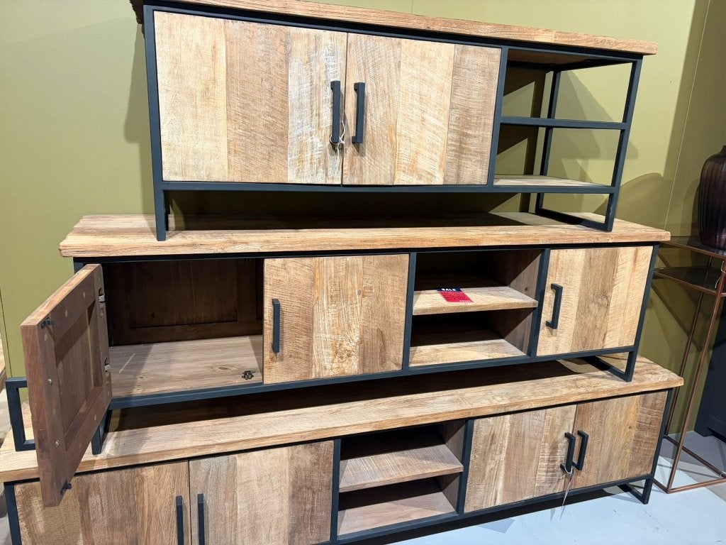 Tv meubel Beam medium Whoon l Meubilex l van €1299 voor €749, Ophalen, Teakhout, 150 tot 200 cm, Zo goed als nieuw