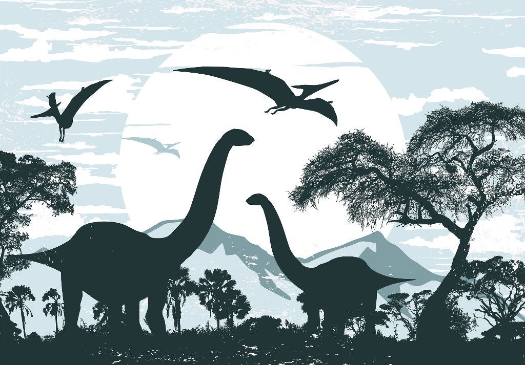 Dinosaurus vlies fotobehang - vinyl behang - ook op maat, Verzenden, Nieuw