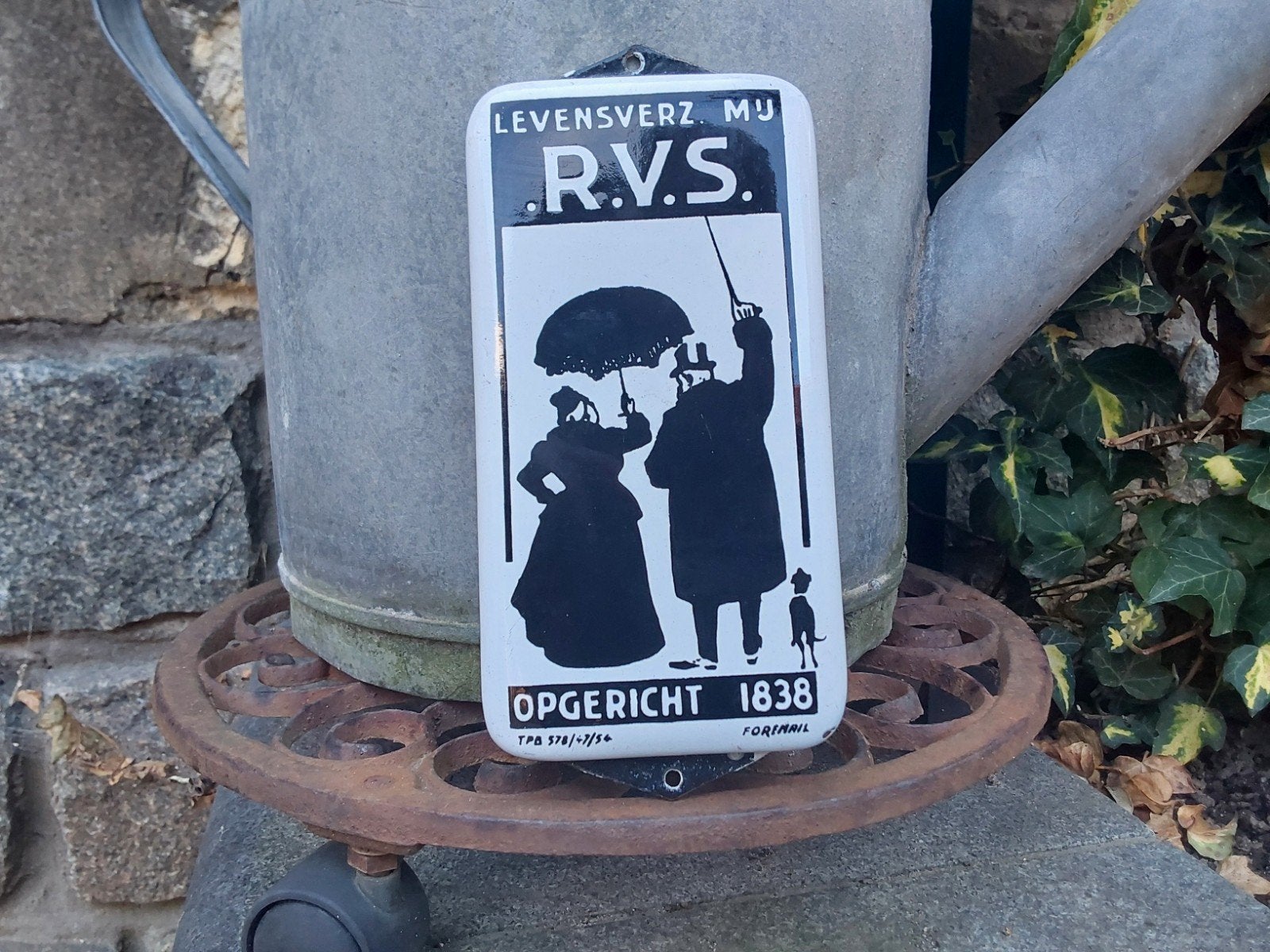 Emaille Reclame Originele Deurpostjes GEVRAAGD, Ophalen of Verzenden, Gebruikt, Reclamebord