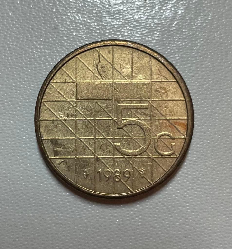 5 gulden Nederland 1989, Ophalen of Verzenden, Koningin Beatrix, 1 gulden