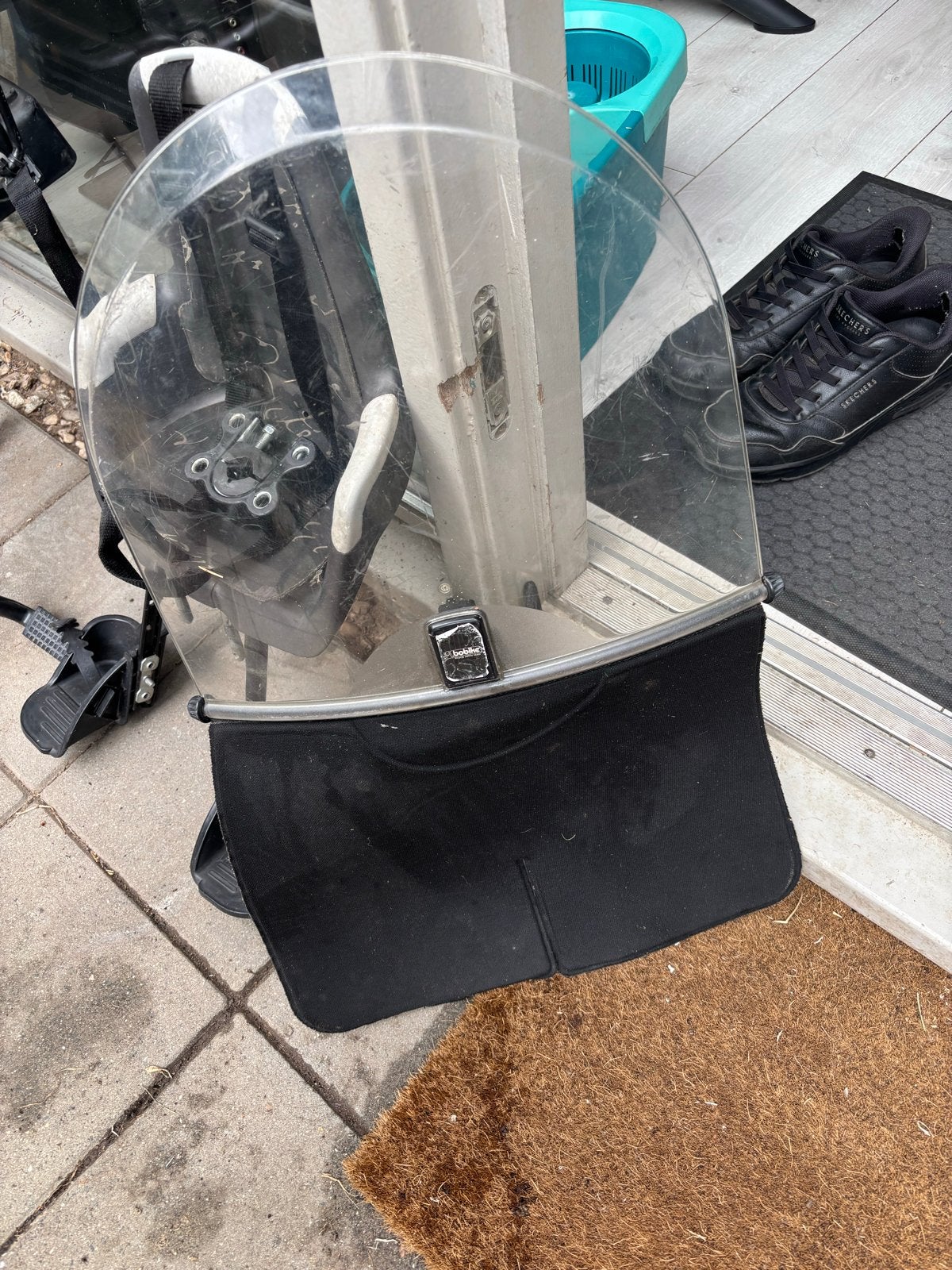 Bobike voorzitje met windscherm, Fietsen en Brommers, Fietsaccessoires | Fietsstoeltjes, Ophalen of Verzenden, Gebruikt, 0 t/m 13 kg