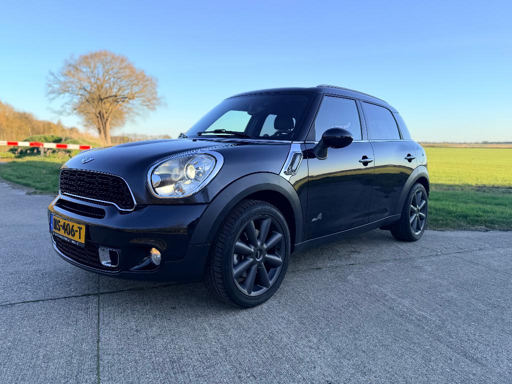 Mini Countryman 1.6 Cooper S All4 2012 Zwart, Auto's, Euro 5, 15 km/l, Countryman, Leder en Stof