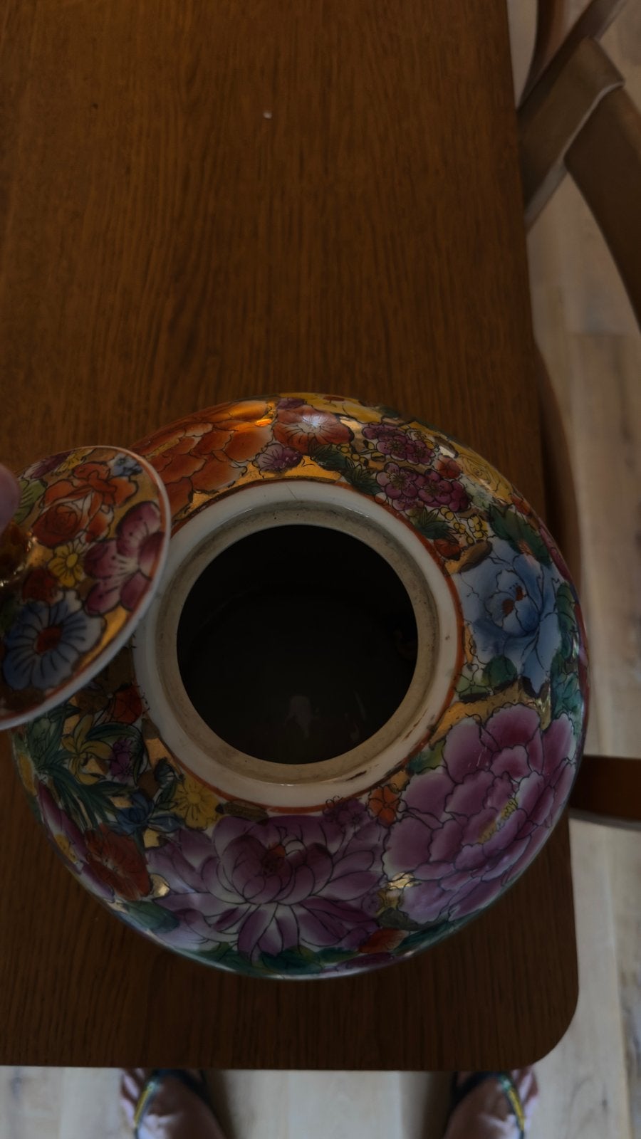 Prachtige Chinese gemberpot met bloemmotief, Ophalen of Verzenden