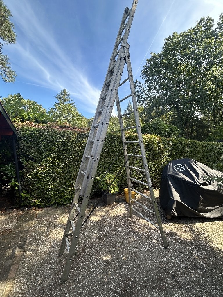 3-delige ladder, Ophalen, Gebruikt, Ladder, Opvouwbaar of Inschuifbaar