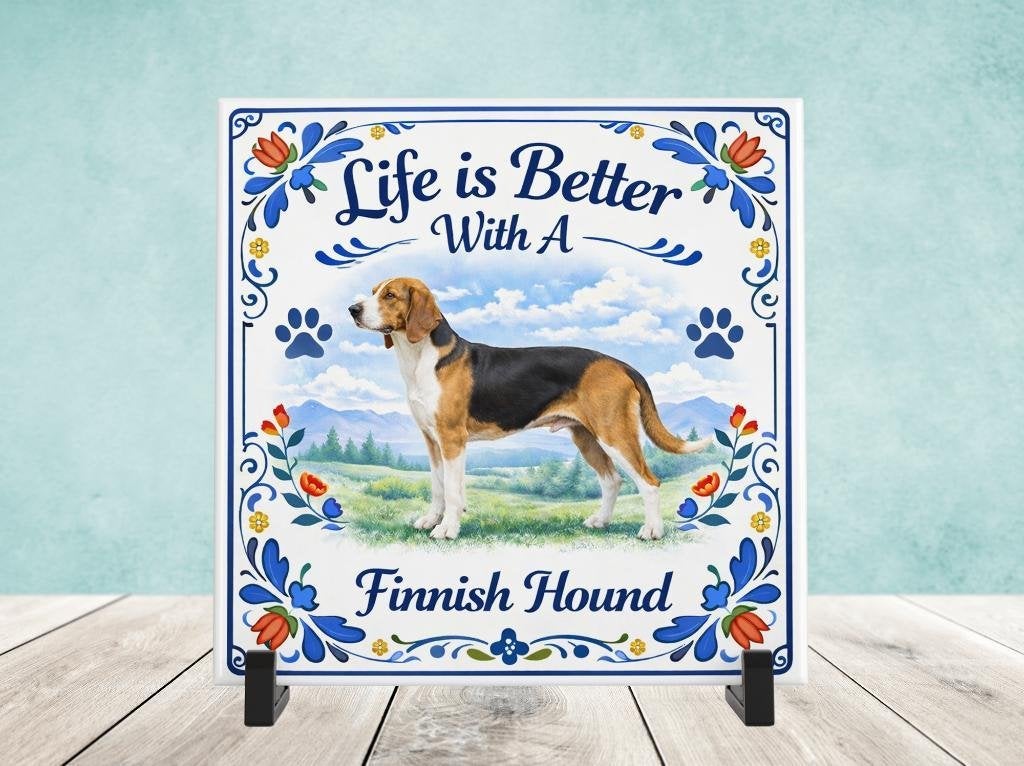Life is Better With a Finnish Hound - Finse Brak Tegel, Verzenden, Nieuw