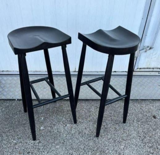 3 stuks houten horeca bistro Thonet café krukken, Huis en Inrichting, Ophalen, 60 tot 90 cm, Zo goed als nieuw, 3 krukken