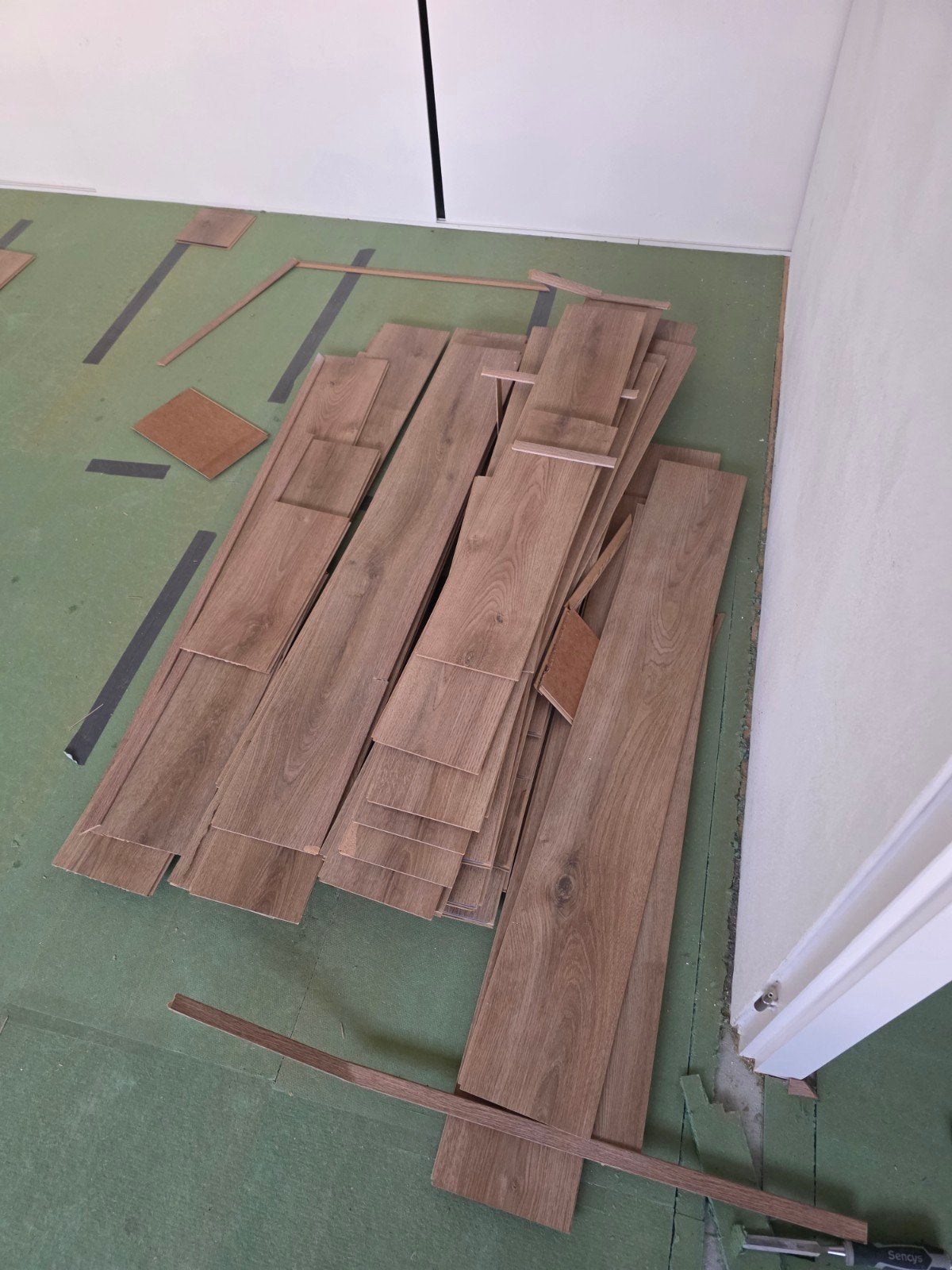 Gebruikte laminaatvloerdelen - Eiken look, Ophalen, 50 tot 150 cm, 10 m² of meer, 10 tot 30 cm
