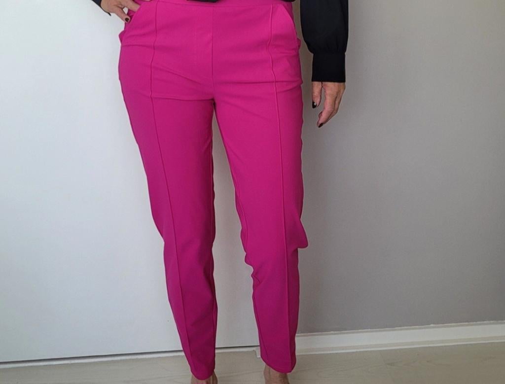 Studio Anneloes Bonded broek S Fuchsia roze Dikke travelstof, Studio Anneloes, Ophalen of Verzenden, Zo goed als nieuw, Roze