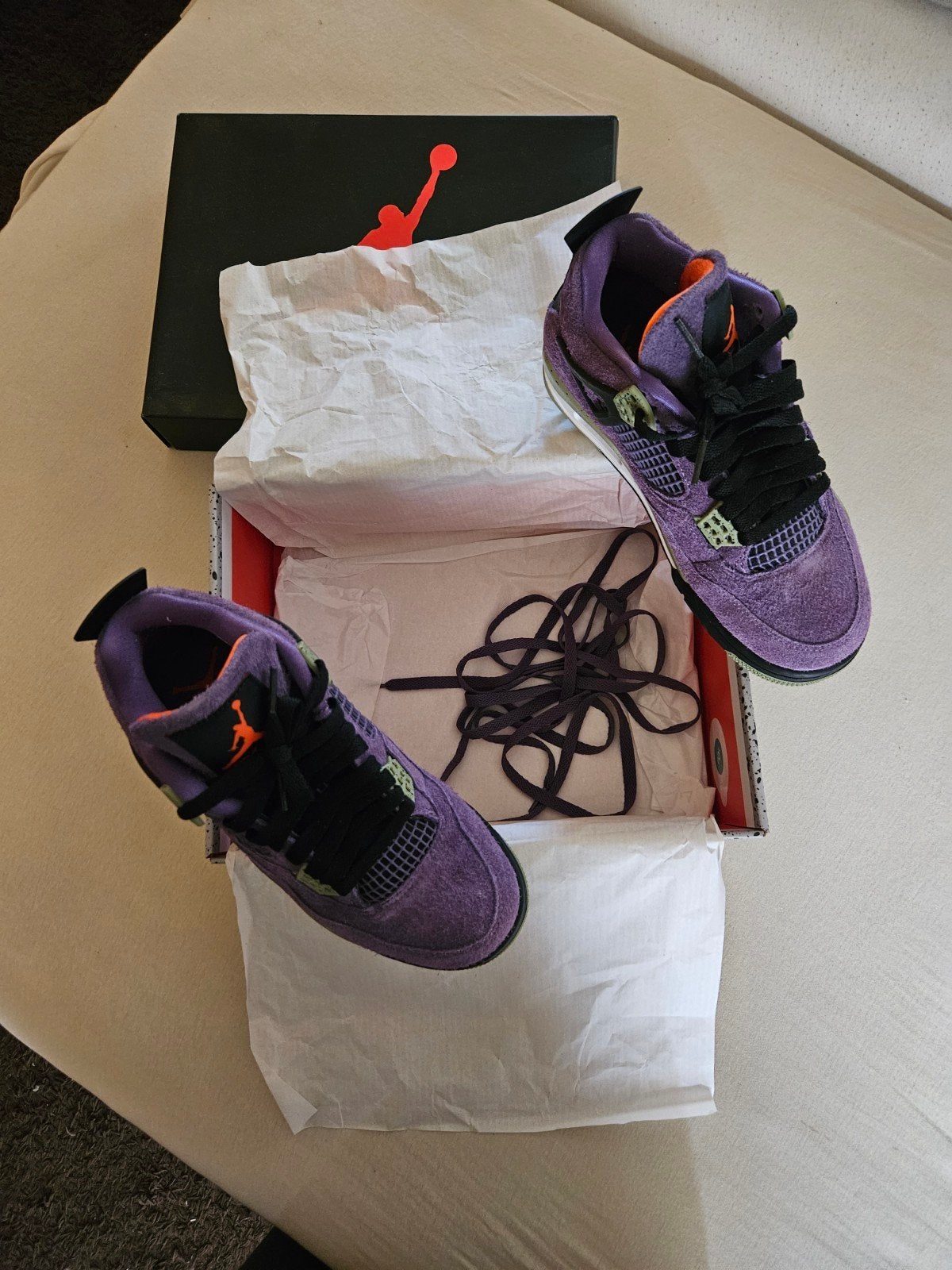 Jordan 4 sneakers - Maat 37.5 - 1x gedragen, Kleding | Dames, Schoenen, Jordan, Verzenden, Zo goed als nieuw, Sneakers of Gympen
